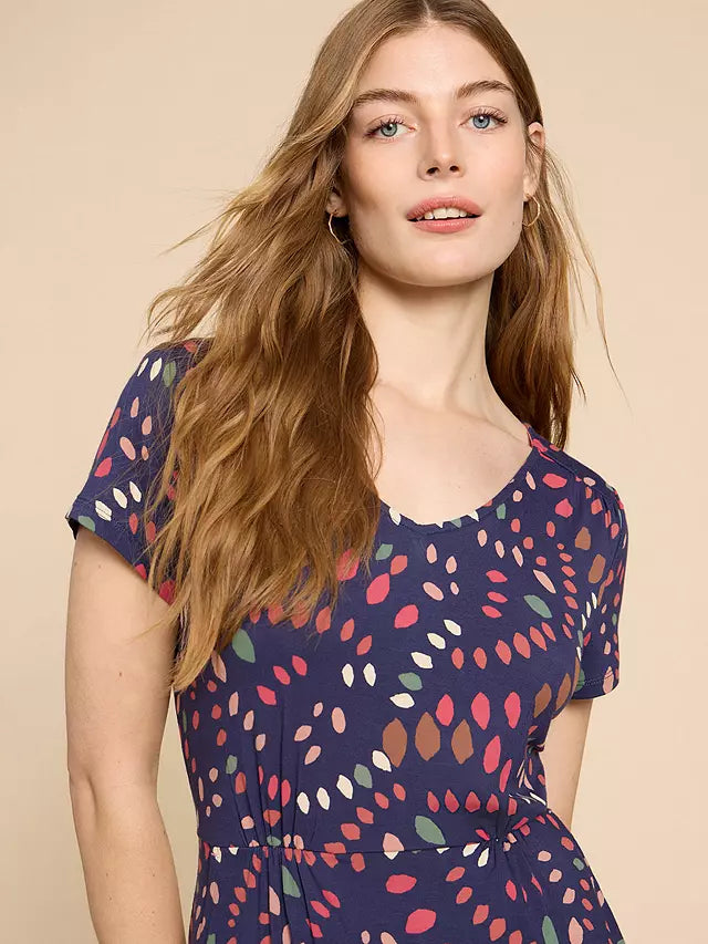 White Stuff Tallie Eco Vero Jersey Dress Navy Print, Kleid – Haltestelle  Rostock