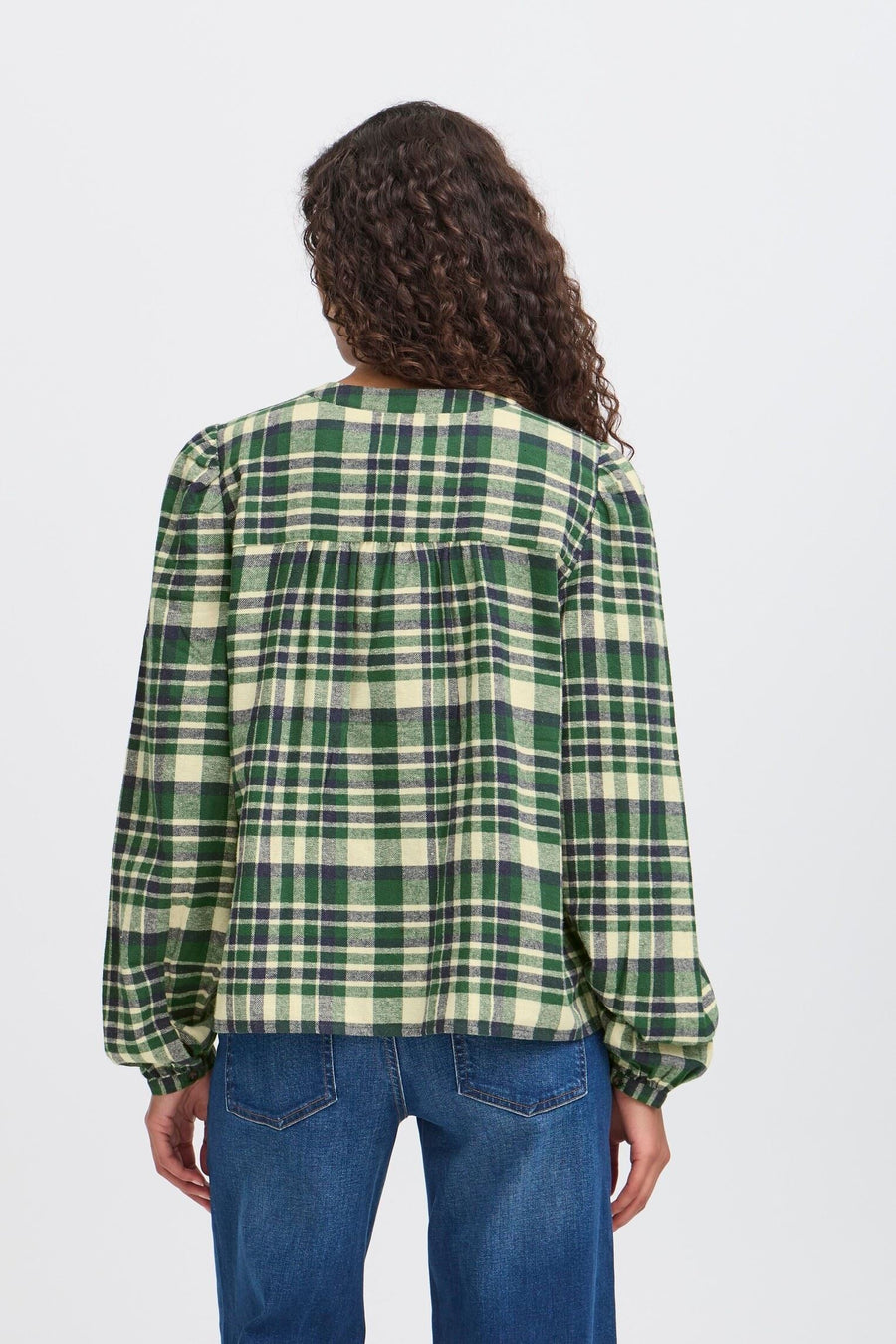 ICHI IHtamanna Bluse pineneedle check