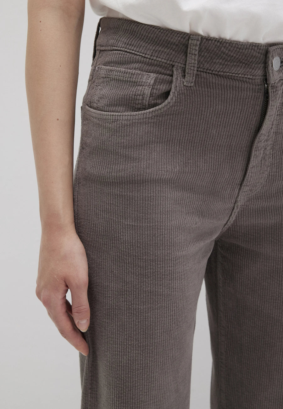 Mavi Malibu Cord-Wide-Leg-Hose, charcoal gray