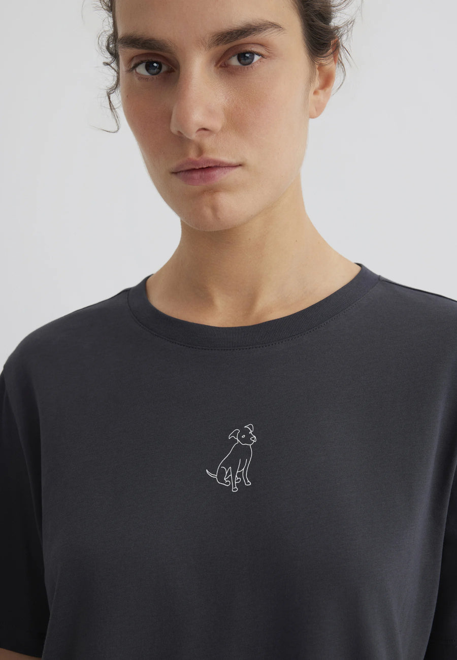 Mavi T-Shirt asphaltgrau Hunde-Silhouette