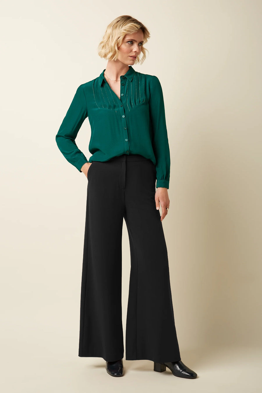 King Louie Peppa Pants Petit Woven Crepe black, schwarze Hose