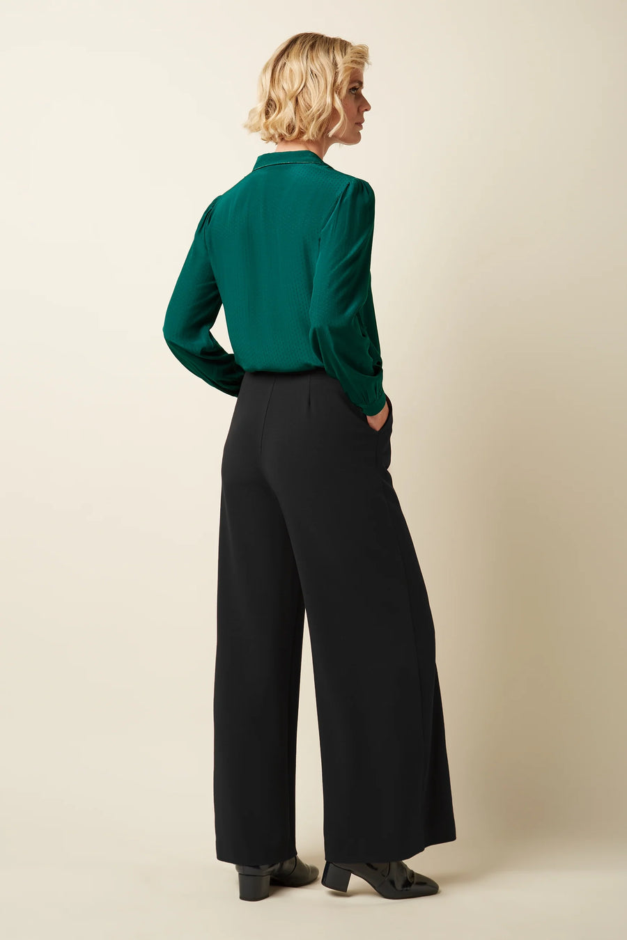 King Louie Peppa Pants Petit Woven Crepe black, schwarze Hose