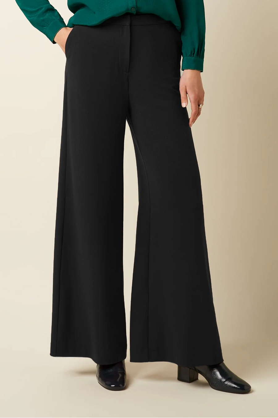 King Louie Peppa Pants Petit Woven Crepe black, schwarze Hose