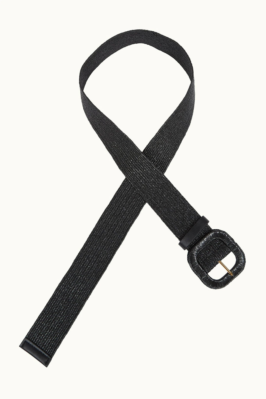 King Louie Raffia Gürtel, Taillengürtel black