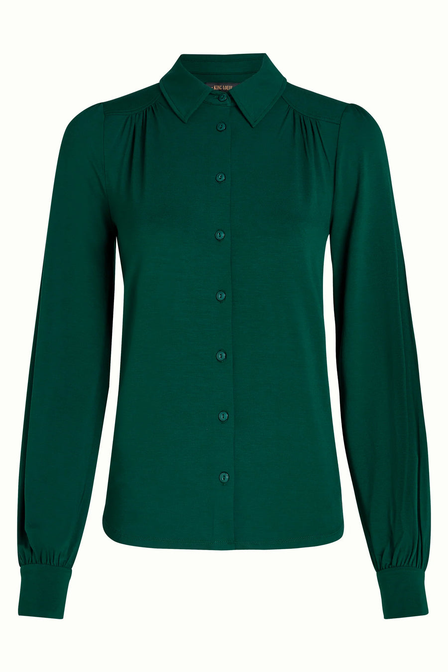 King Louie Carina Blouse Viscose-Light, botanical green, Bluse