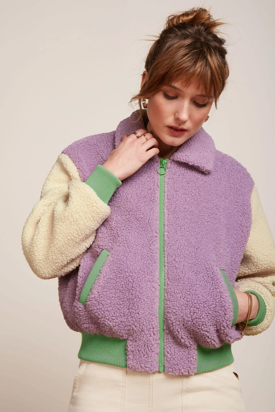 KIng Louie Fay Jacke Teddy Sheer Lilac