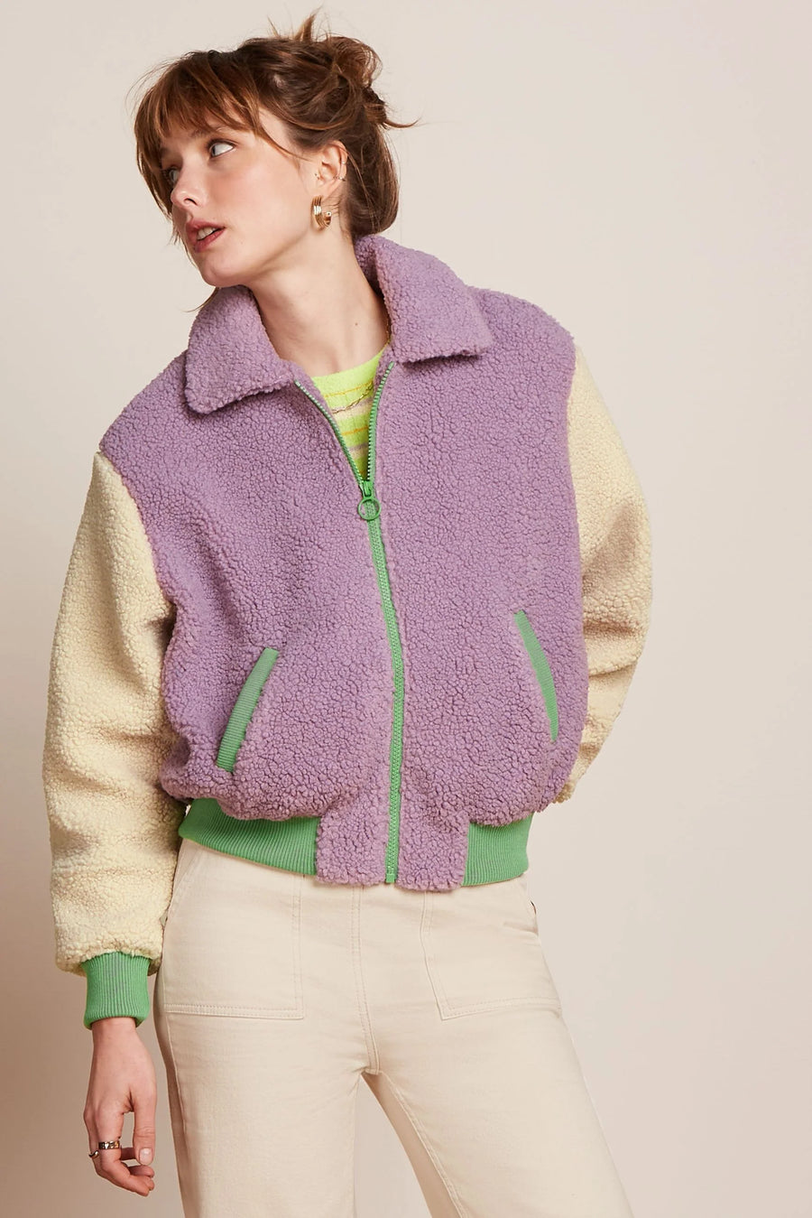KIng Louie Fay Jacke Teddy Sheer Lilac