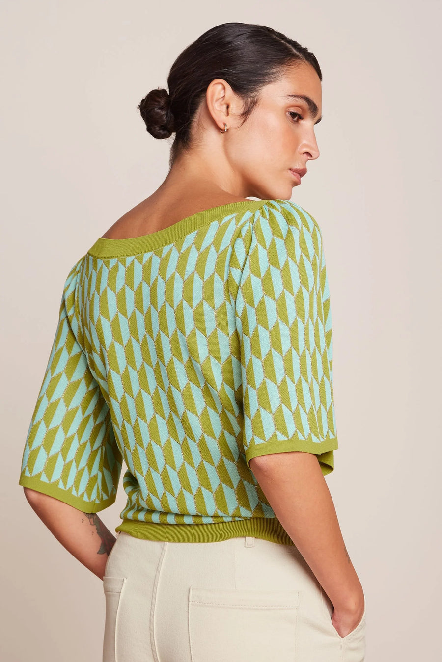 King Louie Ivy Top Wide Sleeve Dune Spring Yellow