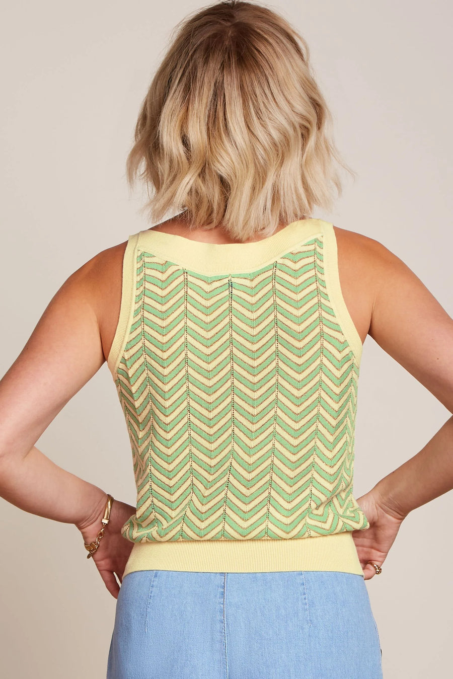 King Louie Nicky Top Hoops, Stricktop, cream mint