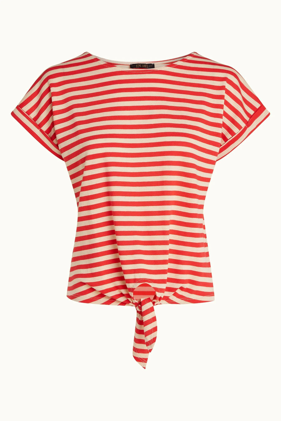 King Louie Aria Knot Top Chopito Stripe, fire red