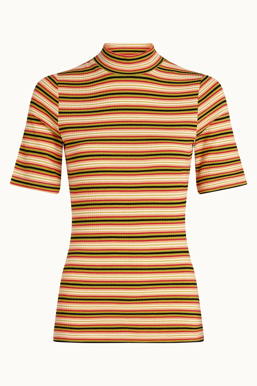 King Louie Turtle Seaside Stripe Spring Yellow, T-Shirt