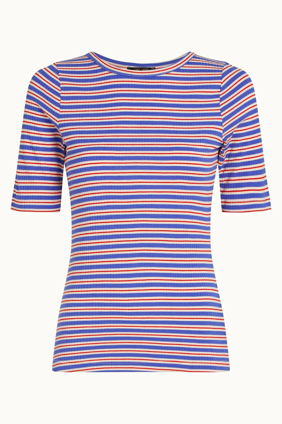 King Louie Lili Tee Surf Stripe, baja blue