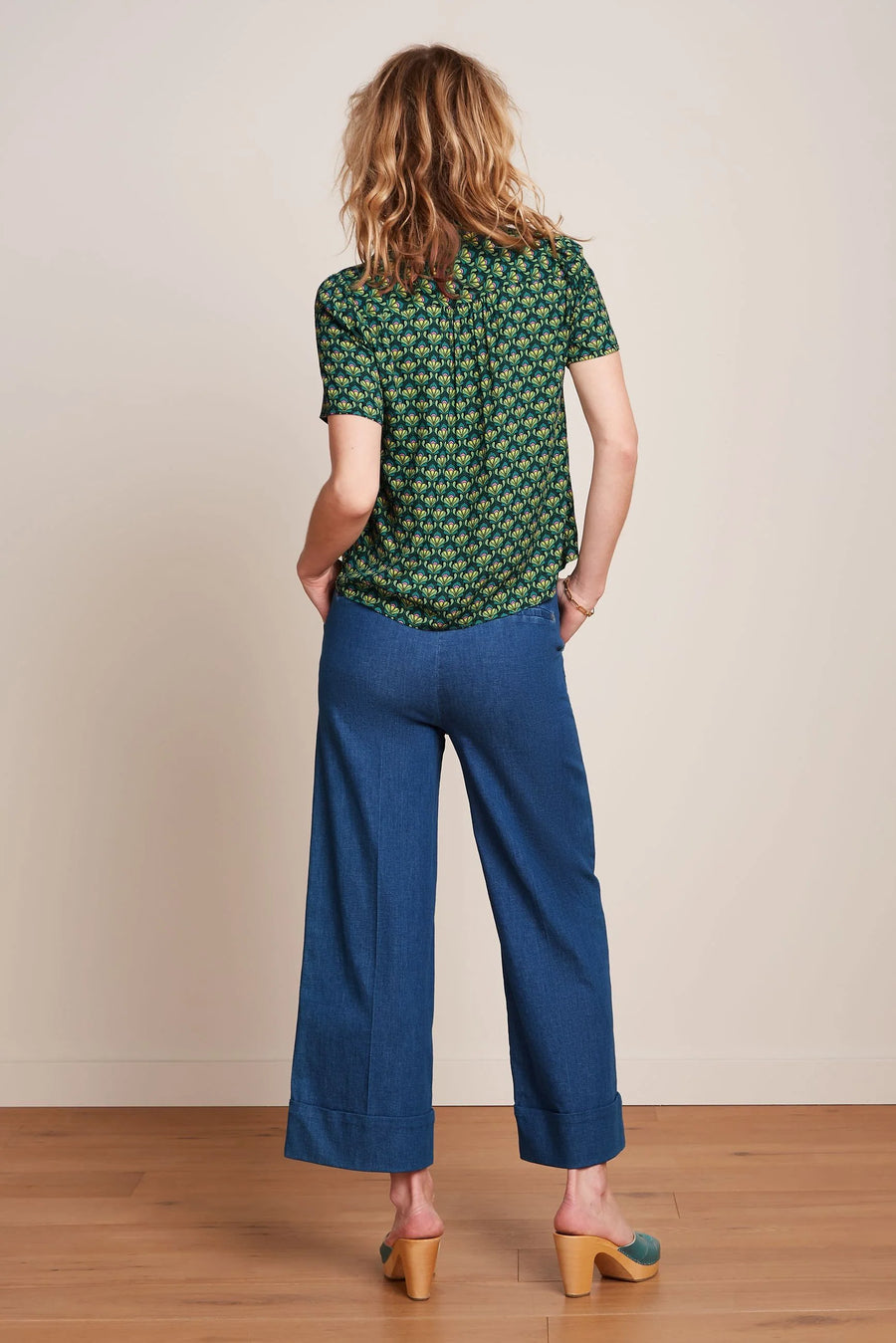 King Louie Lisa Culotte Chambray Hose denim blue