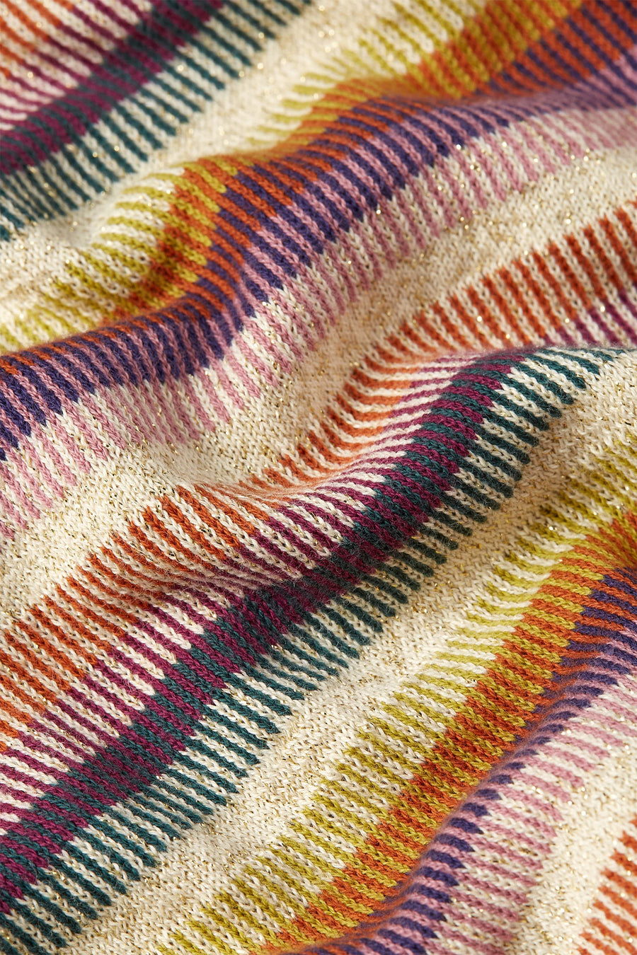 King Louie Agnes Top Mercury cream bunt gestreift mit Gitzer, Pullover