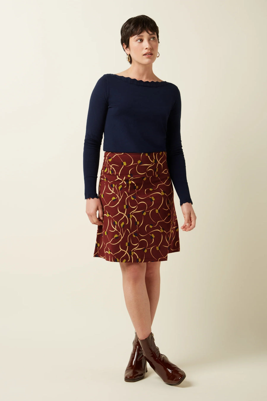 King Louie Audrey Top Cocoon, blue, Pullover