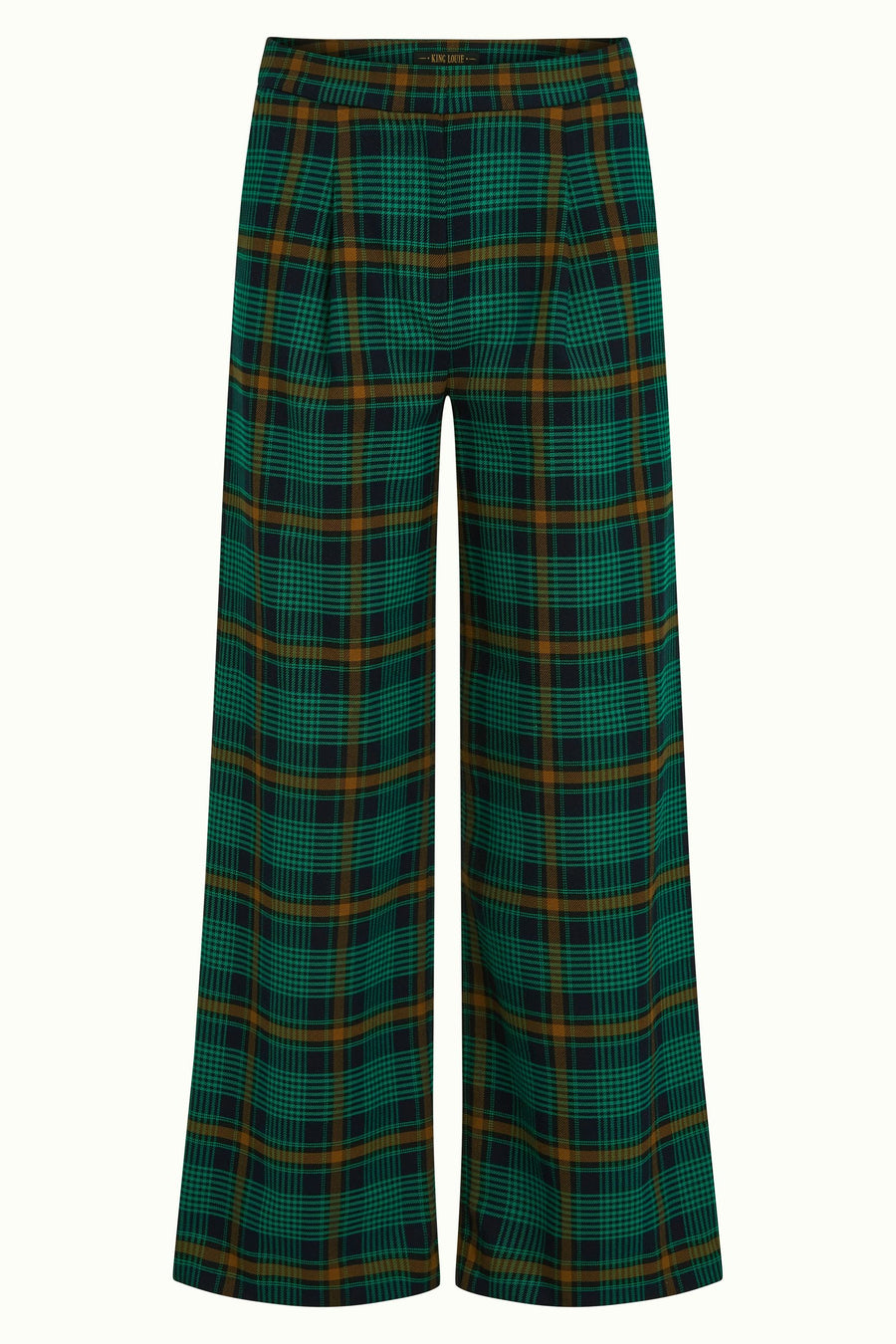 King Louie Rosa Pants Leeds Check Evening Blue, Hose kariert