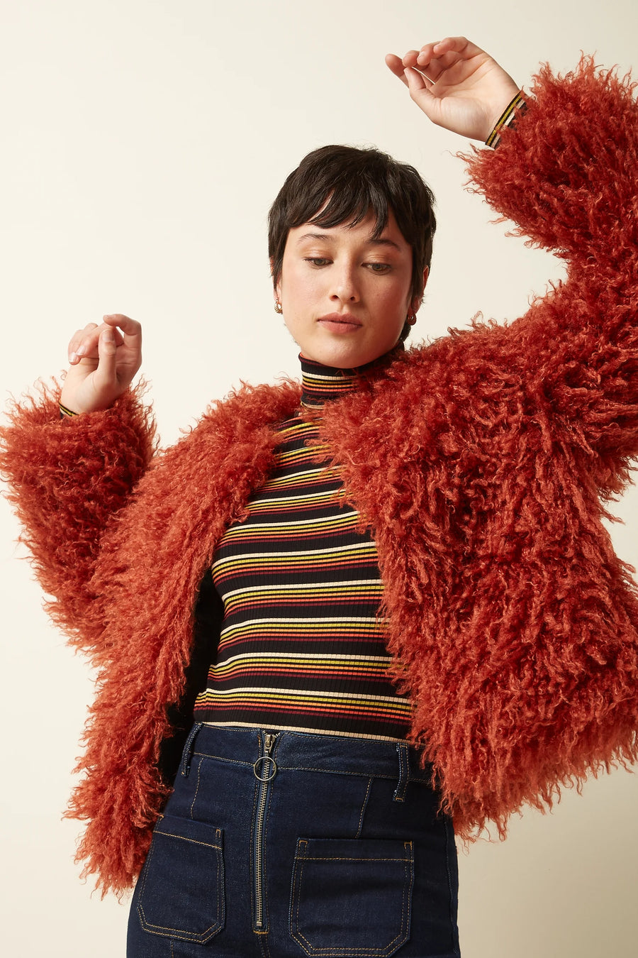 King Louie Paloma Coat Empire, Jacke, rio red