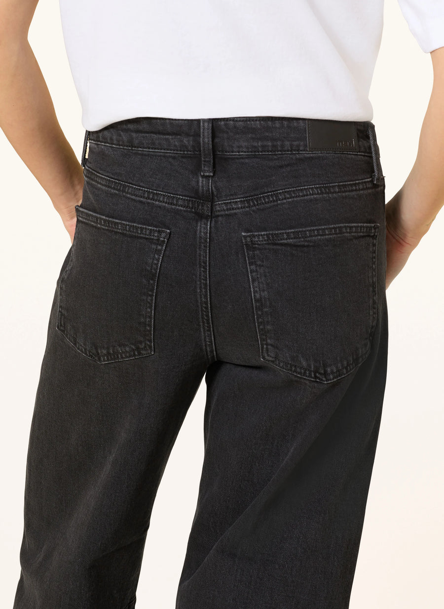 Mavi Leila W/Cut, High Rise/ Baggy, dark smoke 90`s