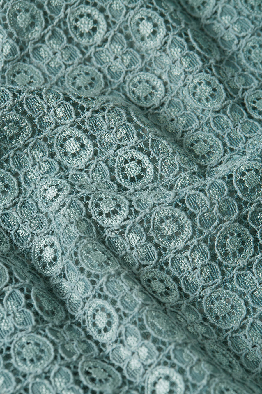 King Louie Elia Blouse Branco Lace, Silver Green, Bluse