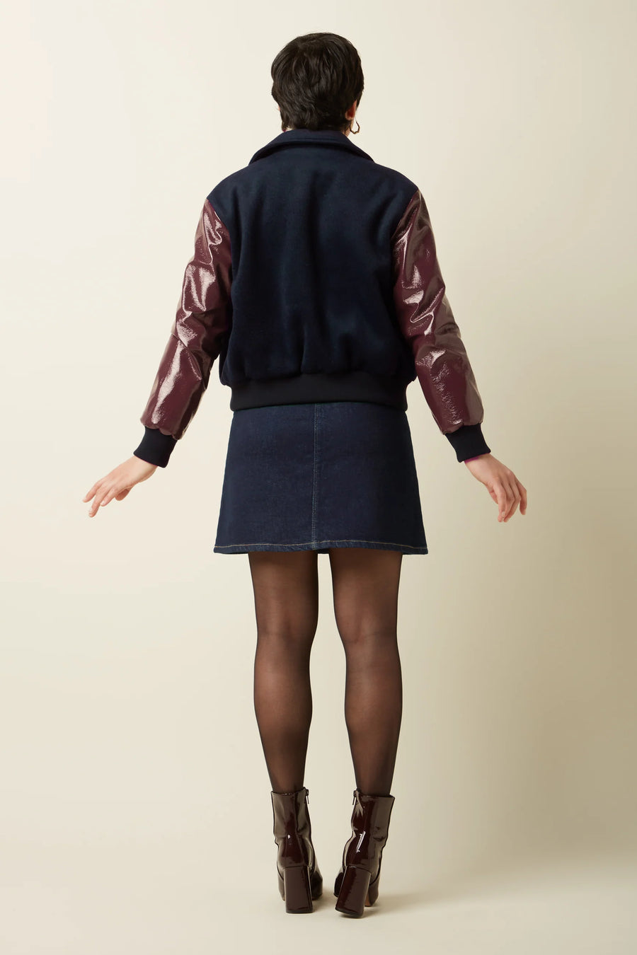King Louie Olivia Zip Skirt Walker Denim Indigo Blue Jeansrock