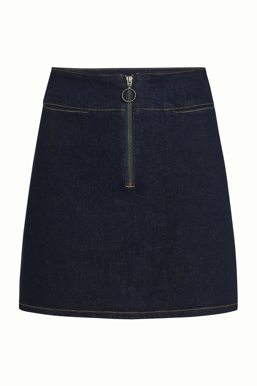 King Louie Olivia Zip Skirt Walker Denim Indigo Blue Jeansrock
