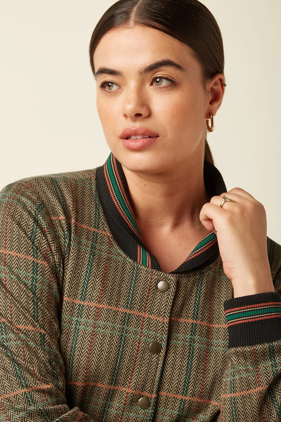 King Louie Cleo Jacket Luton black kariert, Blousonjacke