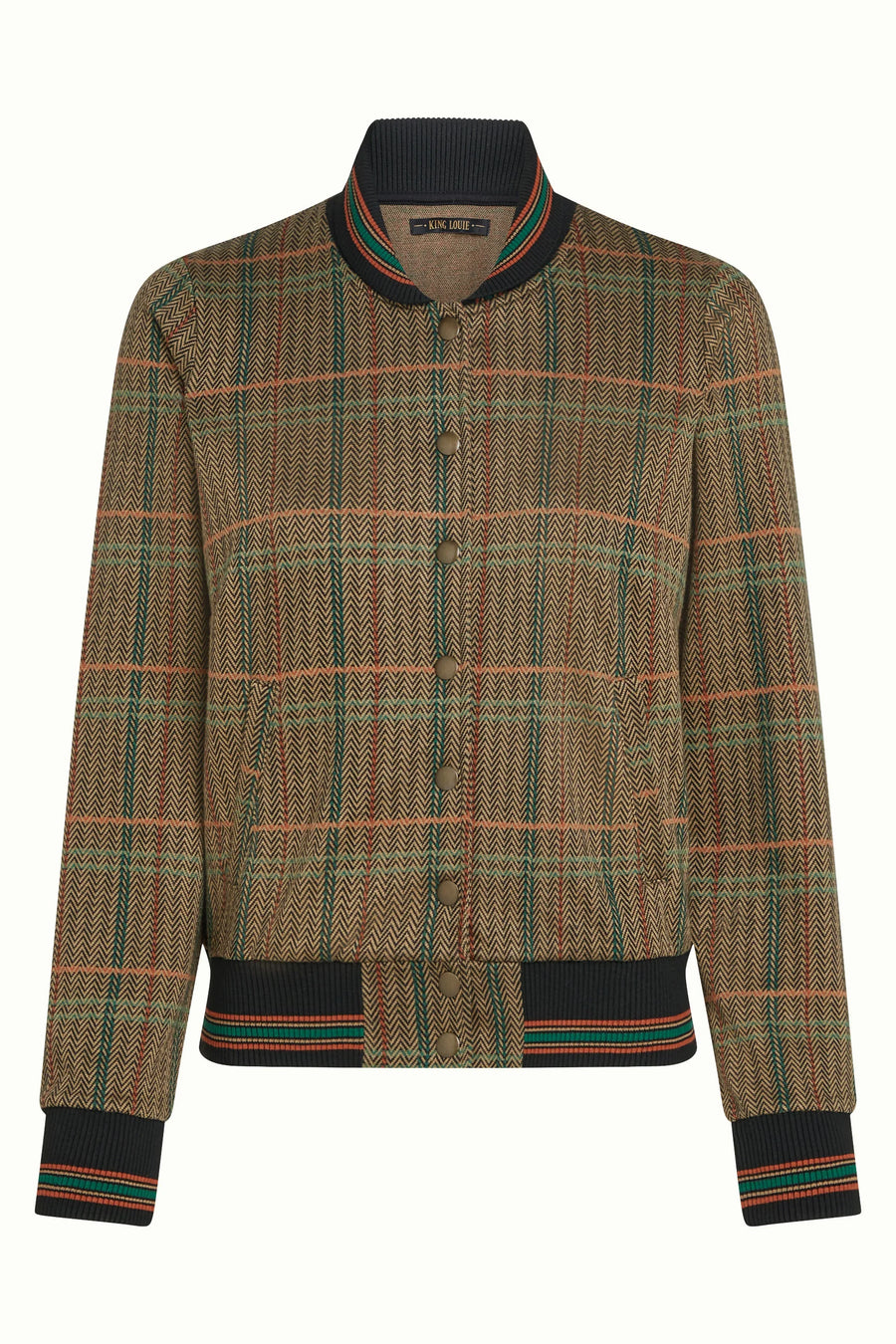 King Louie Cleo Jacket Luton black kariert, Blousonjacke