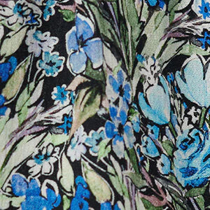 Mavi Culotte Hose blau grün mit Blumen