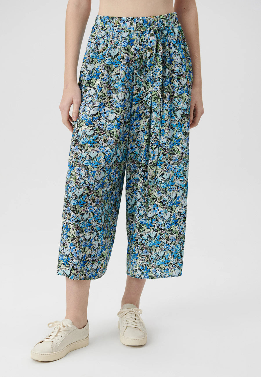 Mavi Culotte Hose blau grün mit Blumen