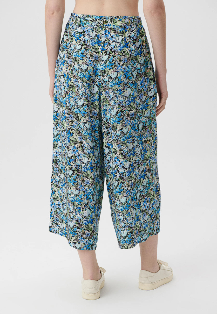 Mavi Culotte Hose blau grün mit Blumen