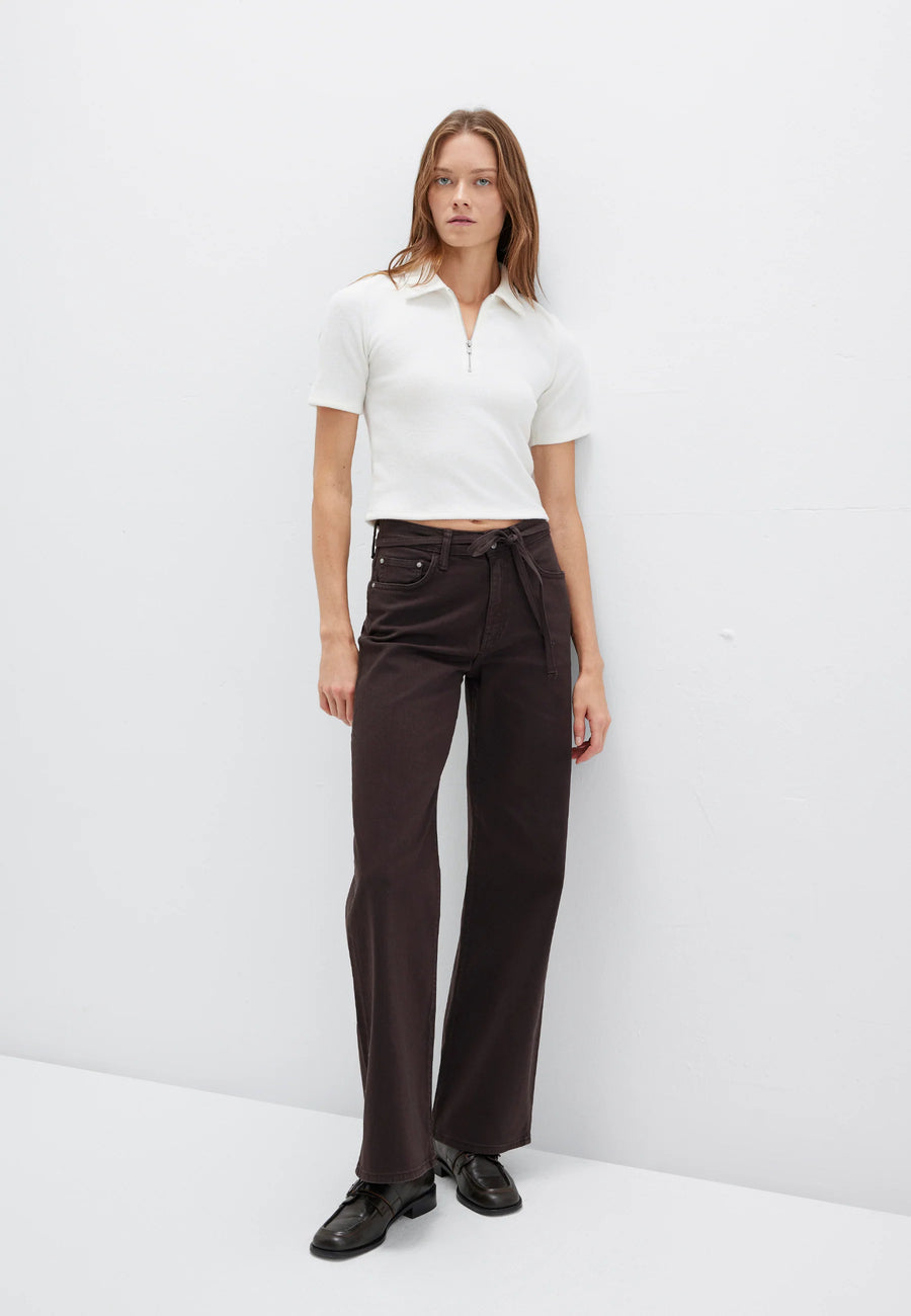 Mavi Malibu Jeans with Belt, chocolate colored denim braun