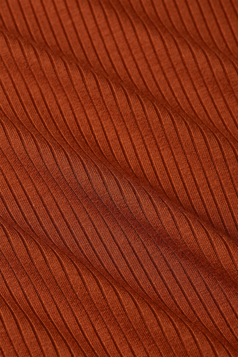 King Louie Lili Tee Uni Rib, spicy brown, Langarmshirt