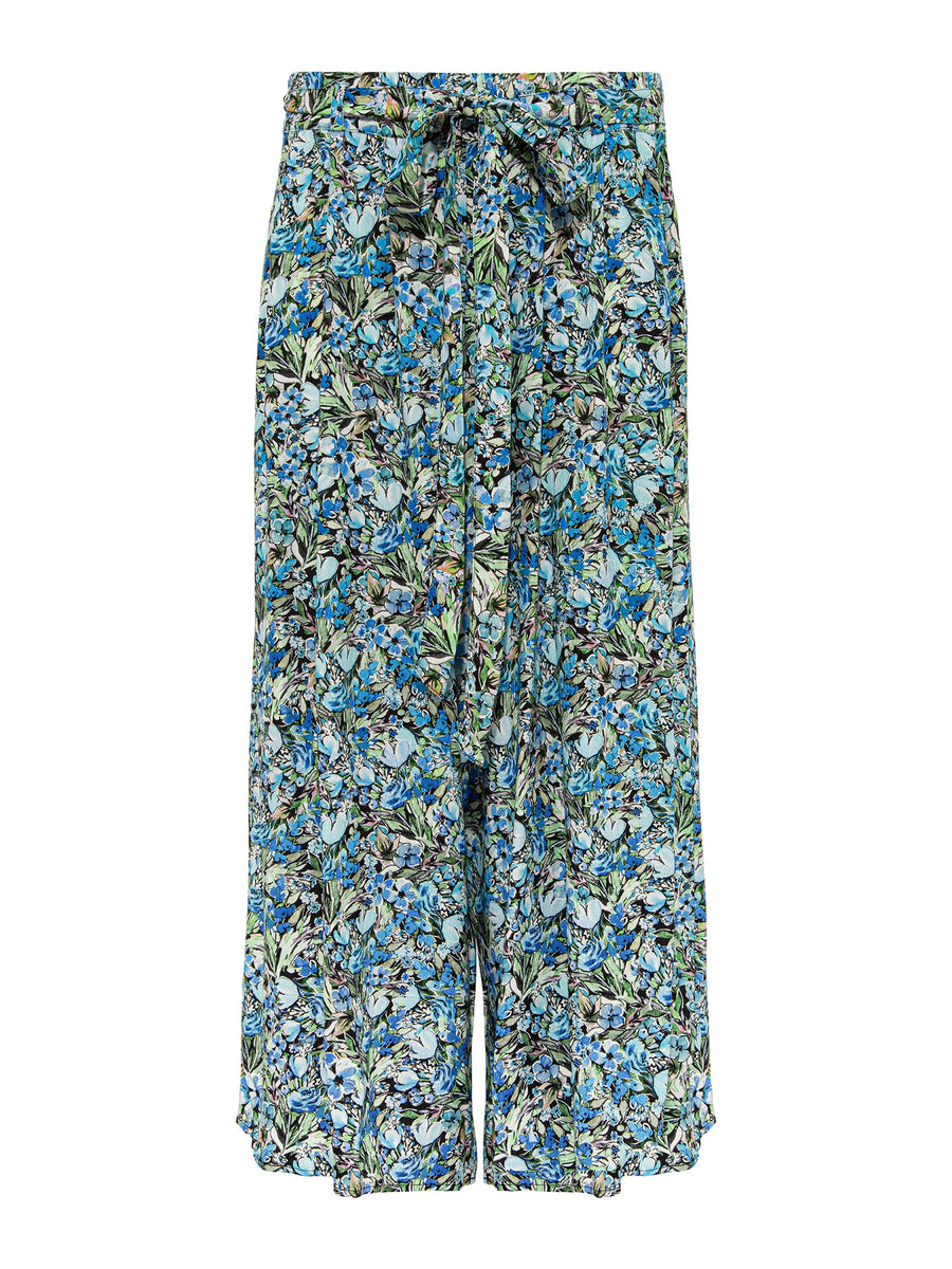 Mavi Culotte Hose blau grün mit Blumen