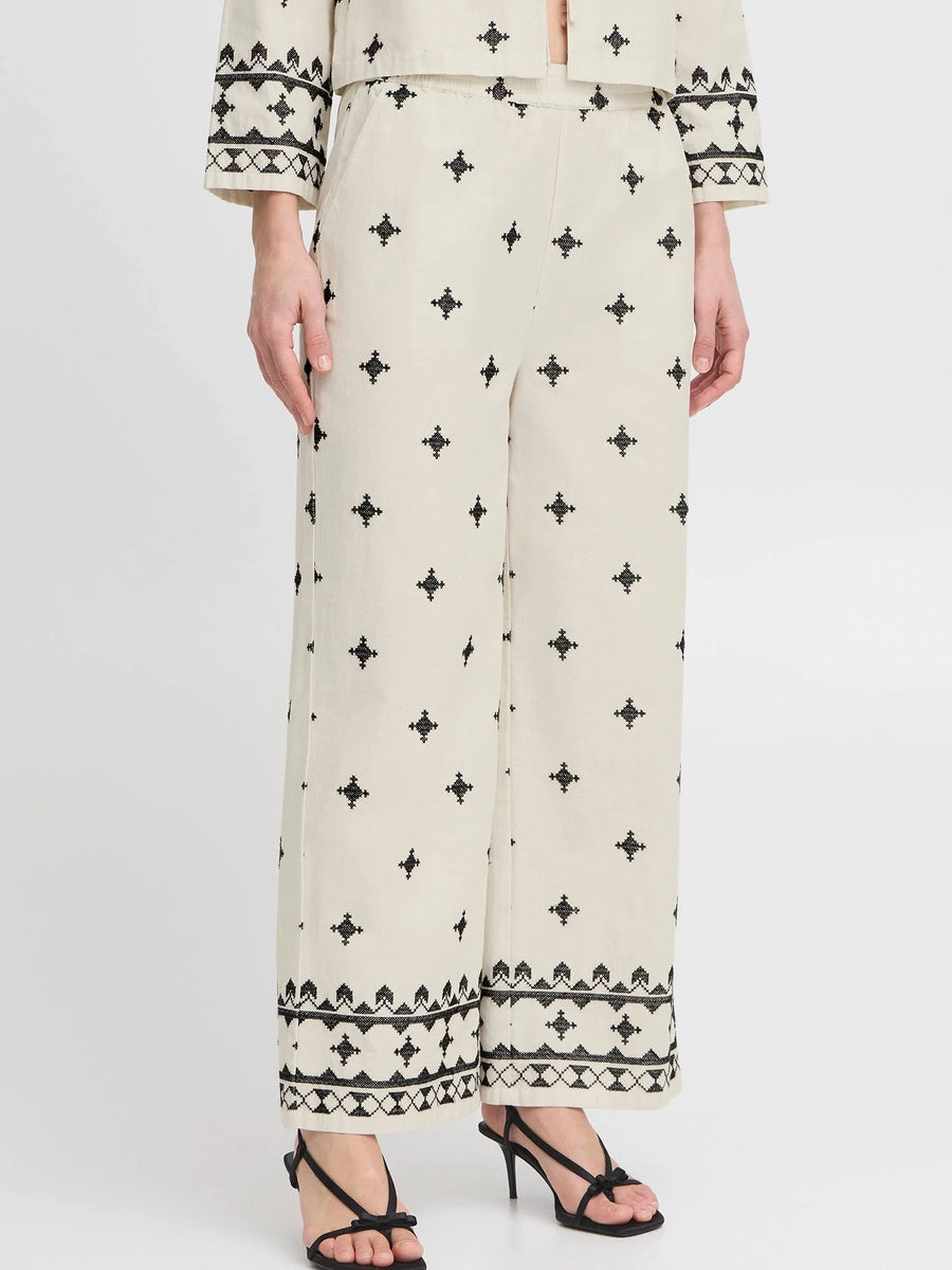 B.young Bydunia Hose birch ethnic mix beige