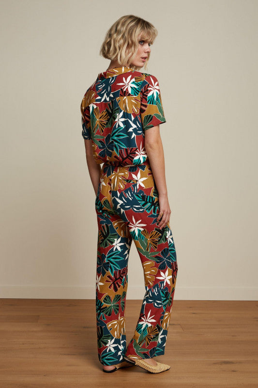 King Louie Ethel Pants Moca Rio Red Stoffhose