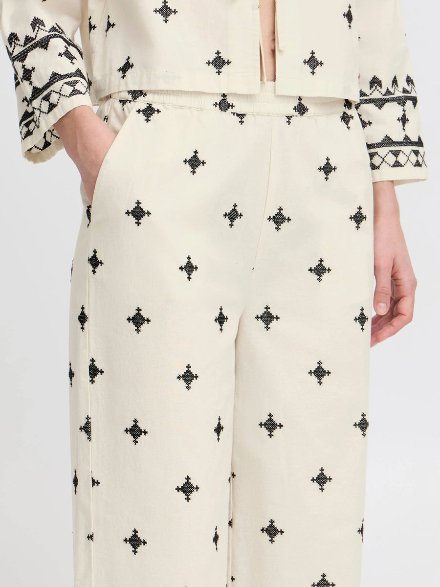 B.young Bydunia Hose birch ethnic mix beige