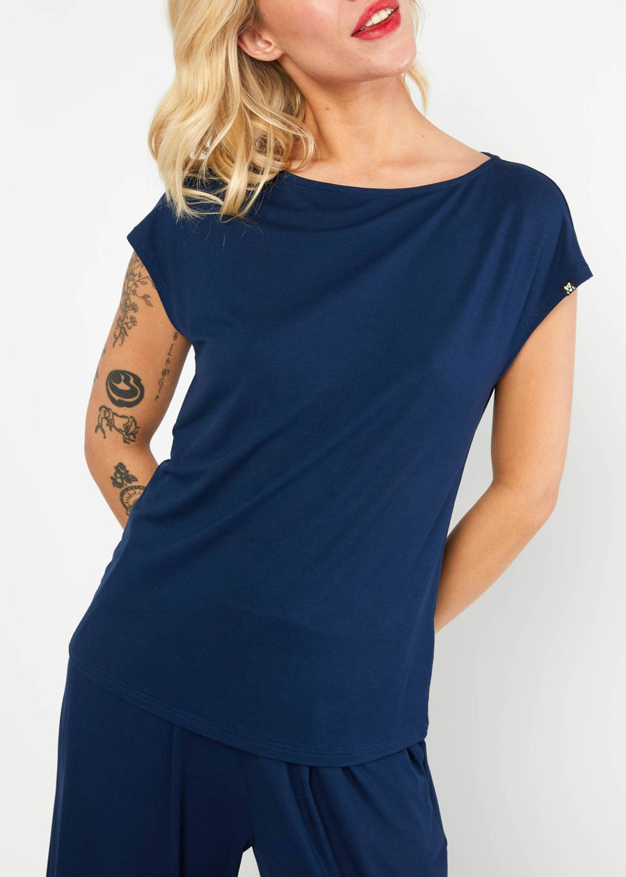 Blutsgeschwister Breezy Flowgirl T-Shirt, inner cornflower blue