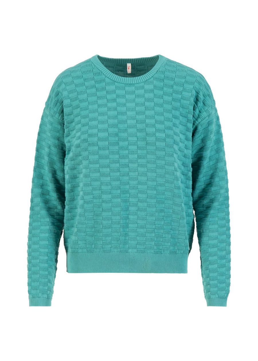 Blutsgeschwister Chic Promenade, diamond knit petrol, Strickpullover