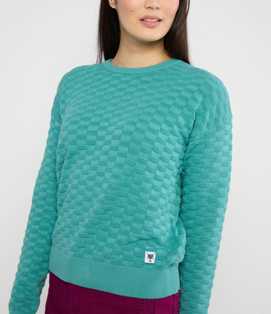 Blutsgeschwister Chic Promenade, diamond knit petrol, Strickpullover