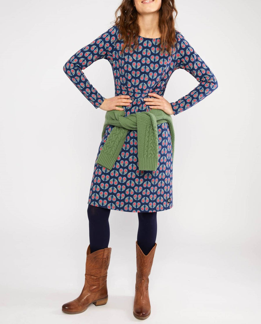Blutsgeschwister Home Sweet Home Kleid paisly love, blau