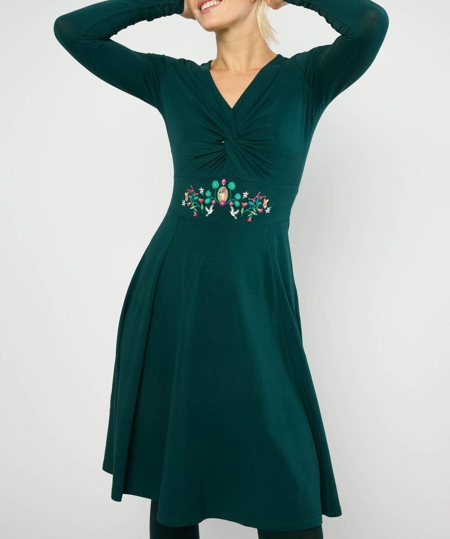 Blutsgeschwister Hot Knot Kleid, sea pearl, teal Fuchs