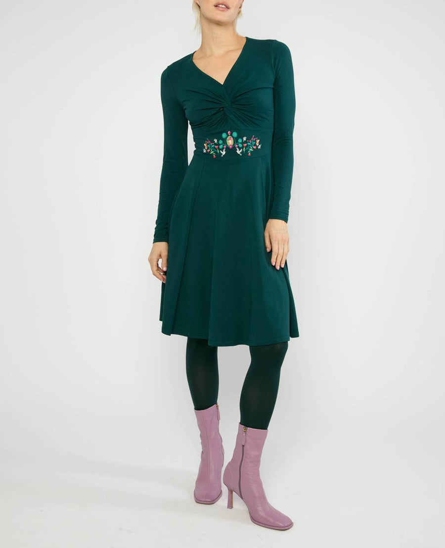 Blutsgeschwister Hot Knot Kleid, sea pearl, teal Fuchs