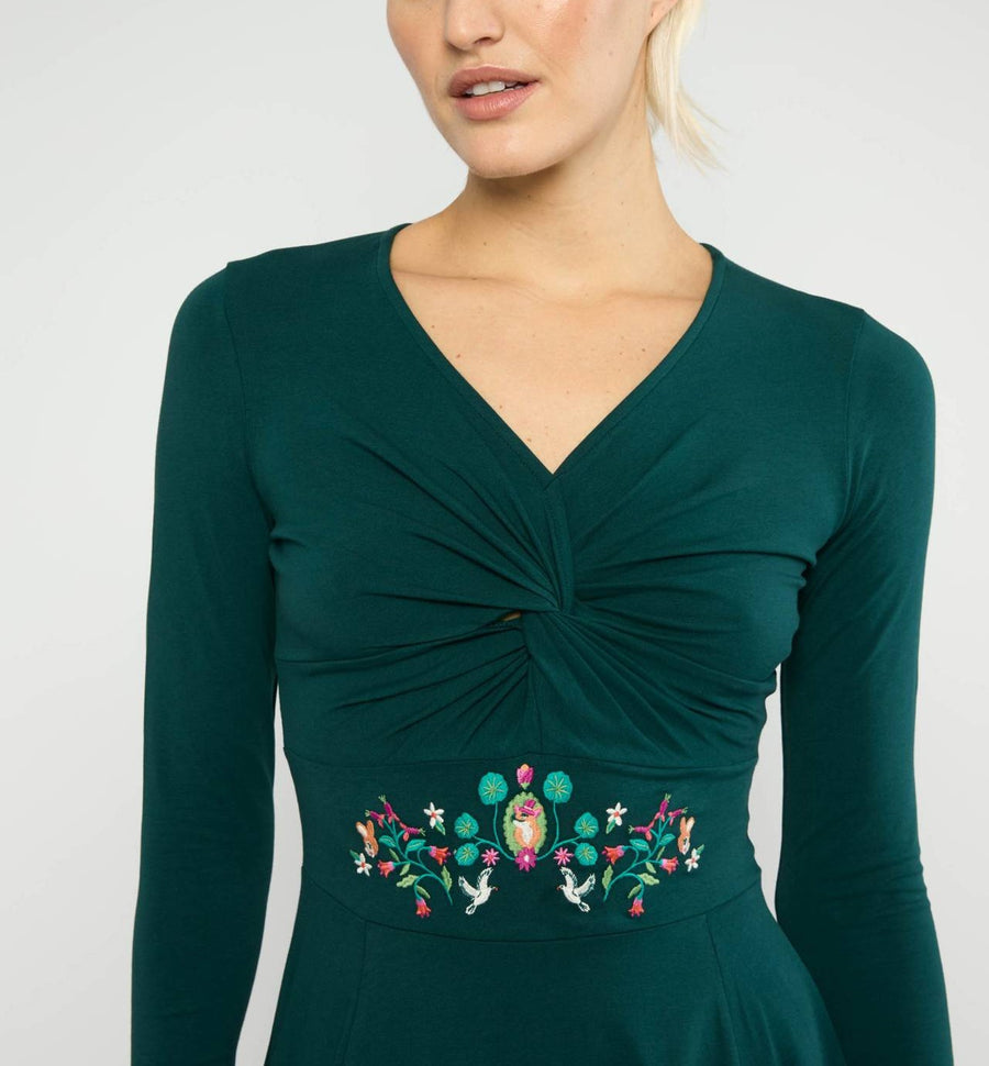 Blutsgeschwister Hot Knot Kleid, sea pearl, teal Fuchs