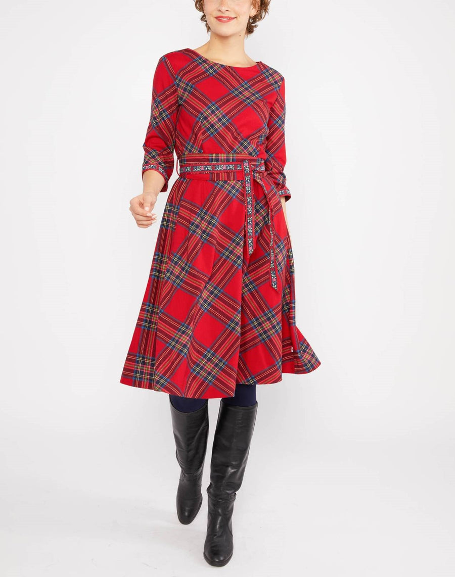 Blutsgeschwister Kleid Kisses sweeter than wine rainbow steward, rot kariert