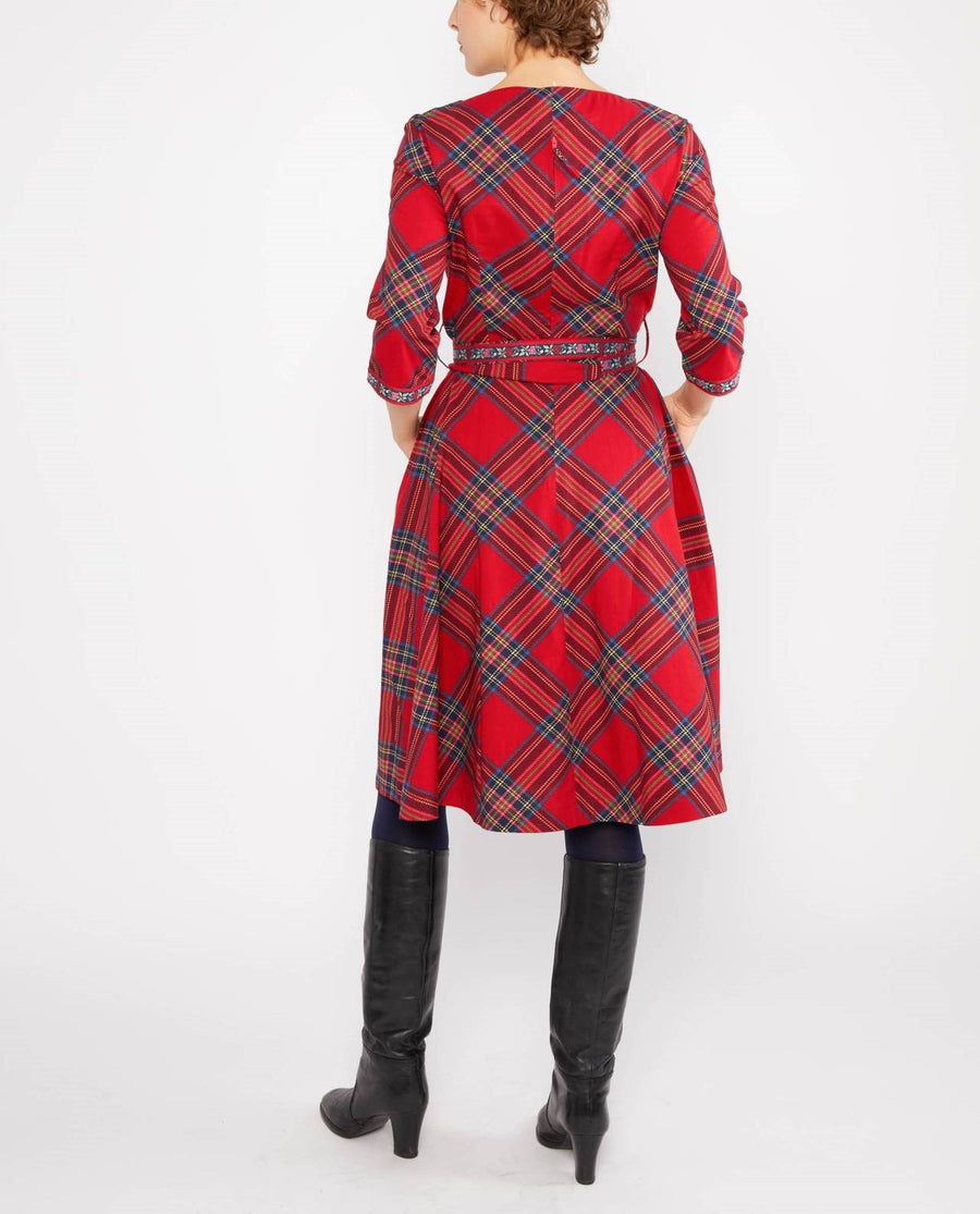 Blutsgeschwister Kleid Kisses sweeter than wine rainbow steward, rot kariert