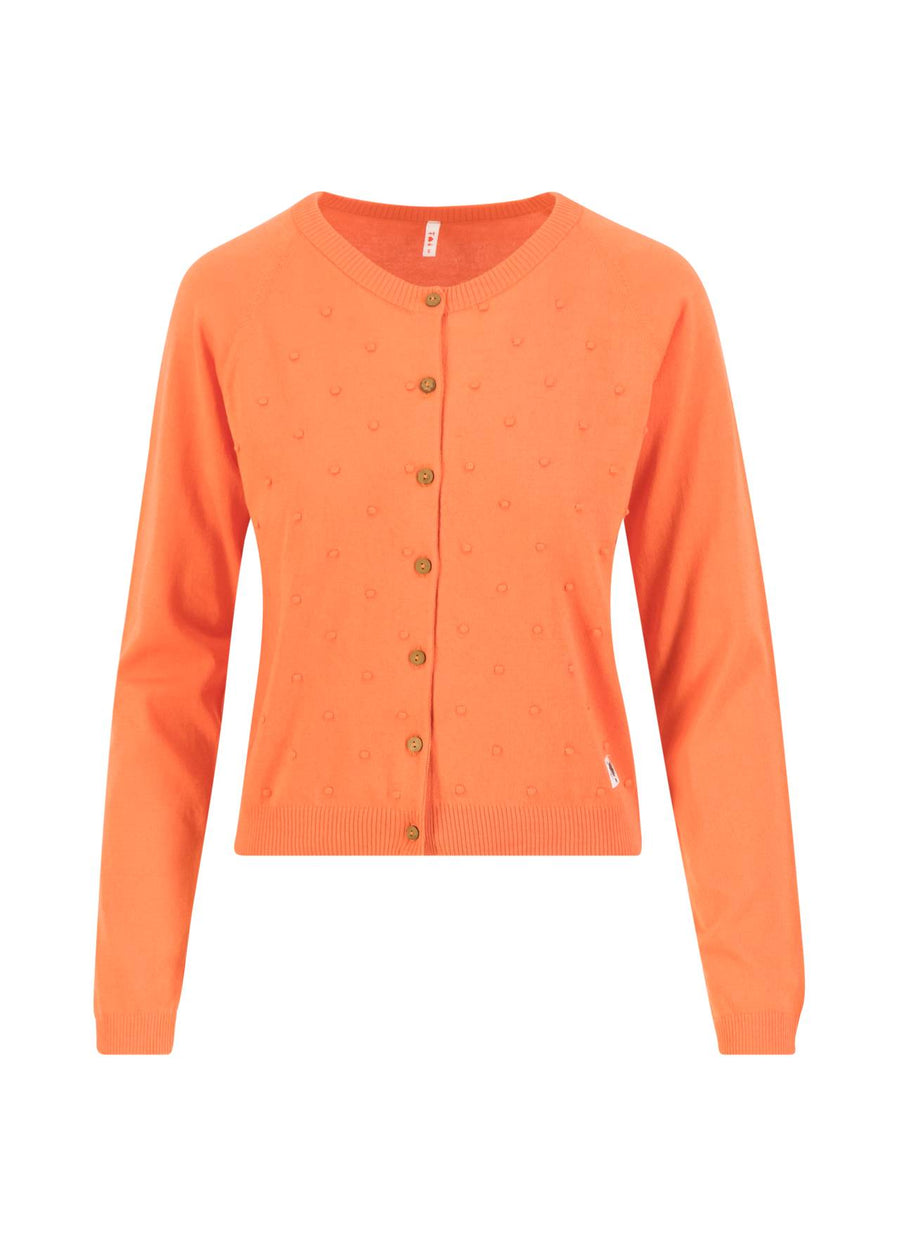 Blutsgeschwister Cardigan Knob Hop Funny Bugs Ochre Knit, orange