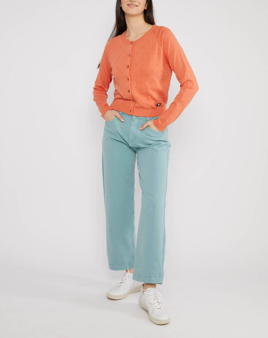 Blutsgeschwister Cardigan Knob Hop Funny Bugs Ochre Knit, orange