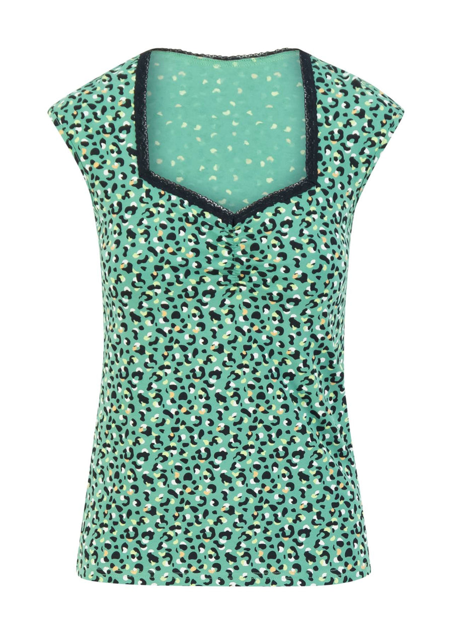 Blutsgeschwister Let Romance Rule Top, wild leo green