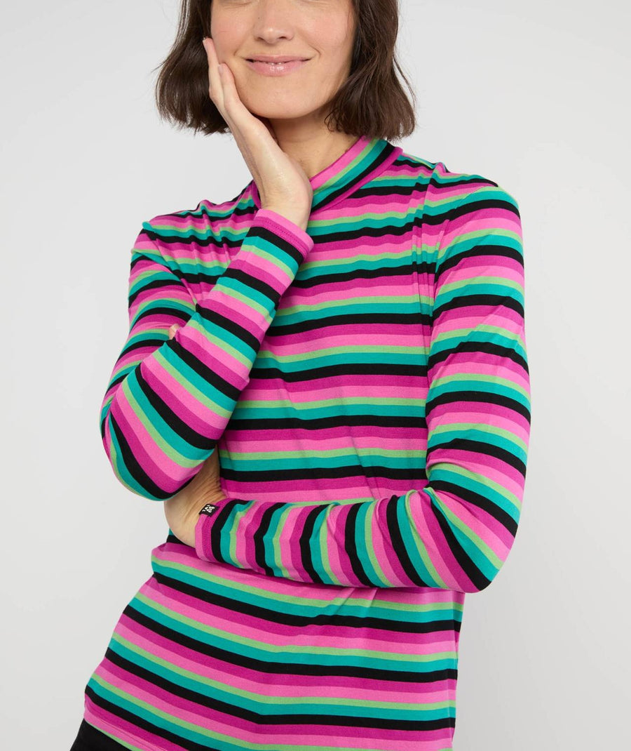 Blutsgeschwister Lonely Lips Turtle, magical rainbow stripe, Langarmshirt