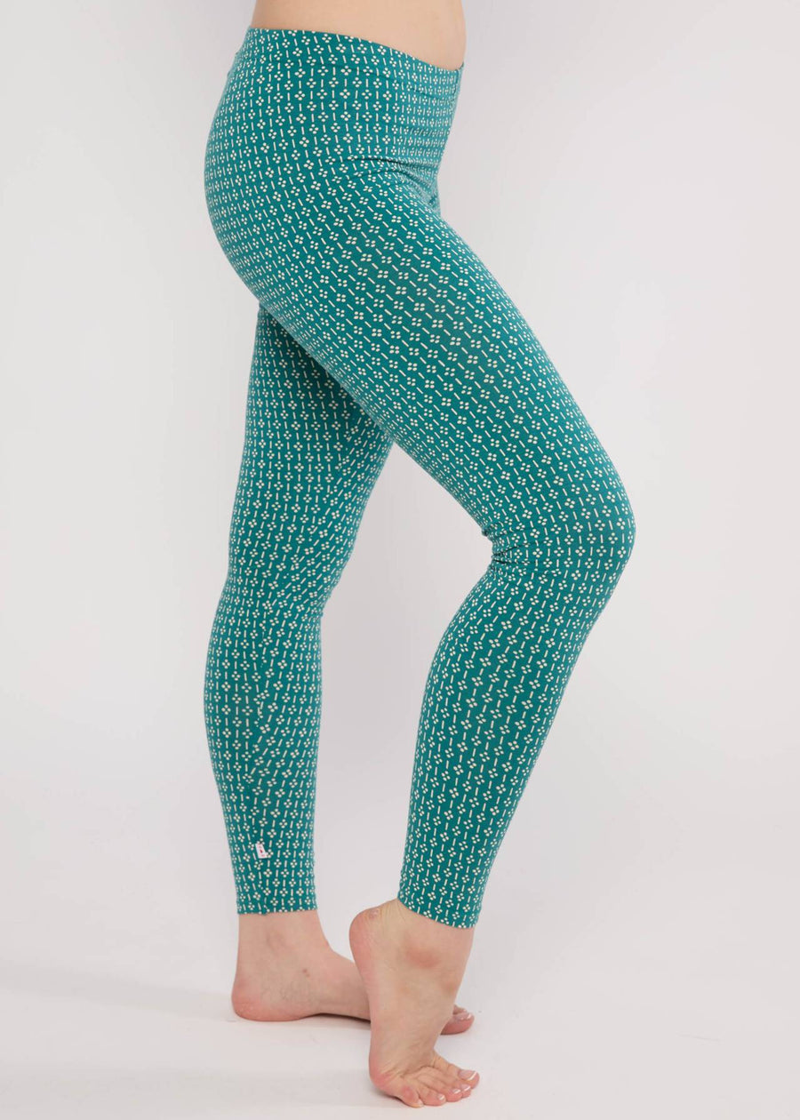 Blutsgeschwister Lovely Legs, dot and dash, petrol, Leggings